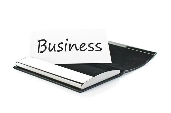 Business card in the case isolated — Stock Photo, Image