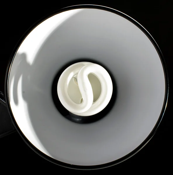 Compacte fluorescerende lamp in de armatuur — Stok fotoğraf