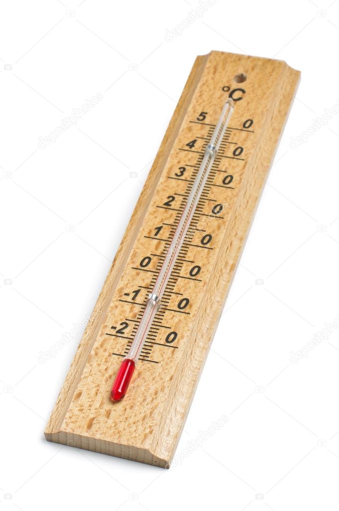 Retro thermometer isolated on the white background