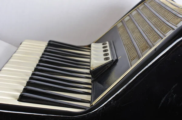 Accordion keyboard and registers close up — Stock Photo, Image