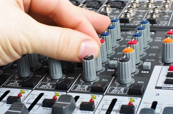 Controllo mixer audio — Foto Stock