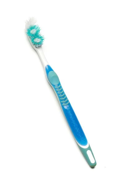 Used toothbrush isolated on the white background — Stock Photo, Image