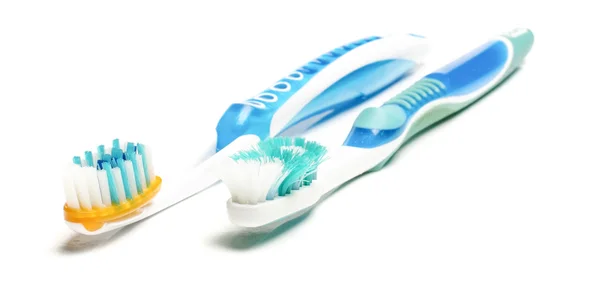 Old and new toothbrush isolated on the white background — Stock Photo, Image