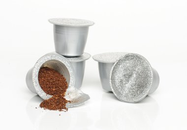 İzole İtalyan espresso kahve kapsül