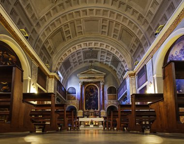 İç Saint Sebastian Kilisesi Roma, İtalya