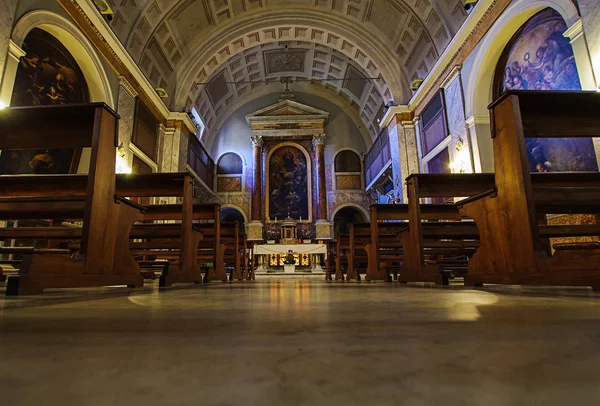 San sebastiano al kerk interieur palatino in Rome, Italië — Stockfoto