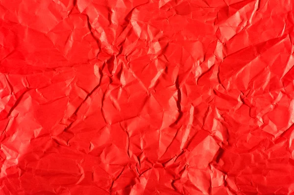 Soyut kırmızı buruşuk kağıt — Stok fotoğraf