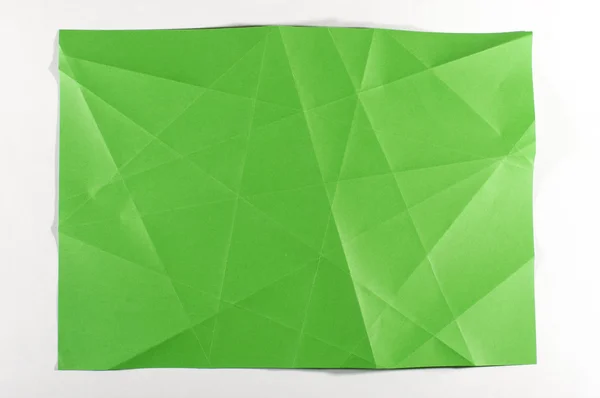 Multi sombra verde dobrado superfície de papel — Fotografia de Stock