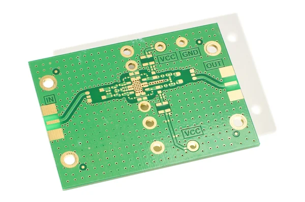 Electronics microwave PCB printed circuit board isolated — Stock Photo, Image