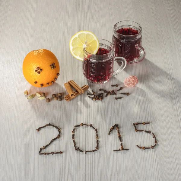 New Year 2015 and hot winter wine