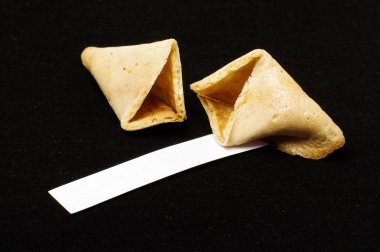 İçinde boş kağıt ile şanslı bisküvi