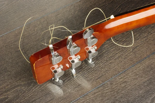 Guitar tuning peghead keys back view — Stock Photo, Image