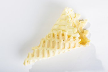 Parlak arka plan üzerinde izole gofret koni