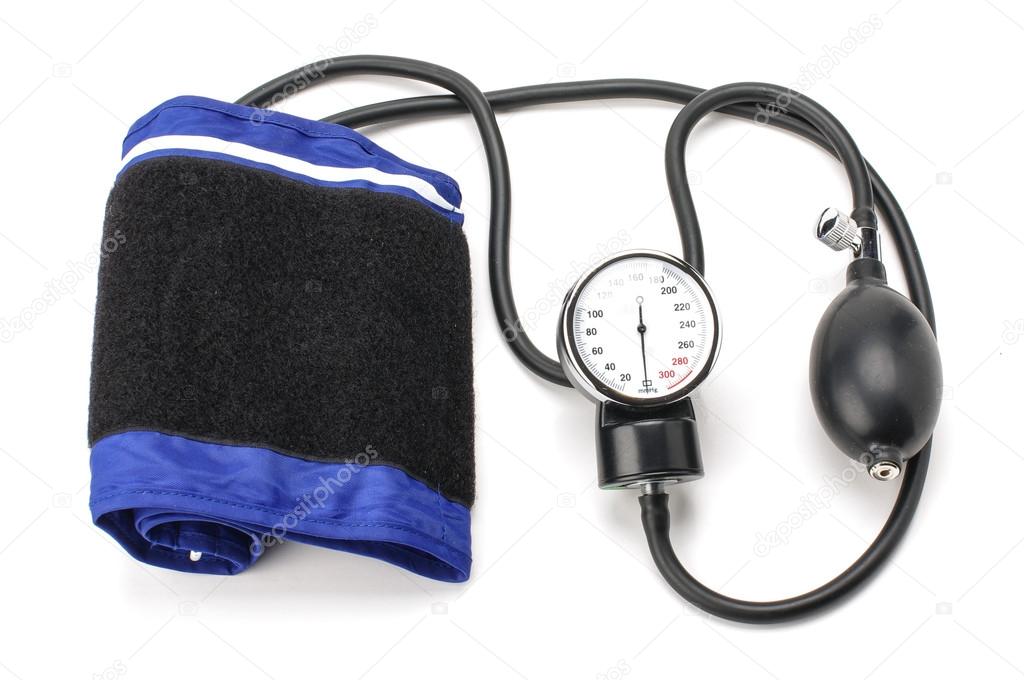 Blood pressure equipment isolated on the white background