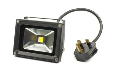 Beyaz arka plan üzerinde izole led ışığı