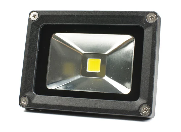 Modern LED strålkastare isolerad på den vita bakgrunden — Stockfoto