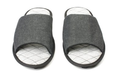 Slippers front view isolated clipart