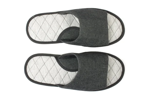 Pair of slippers top view isolated on the white background — Stock Photo, Image