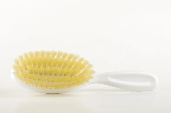 Babies hair brush isolated with copy space — Stock Photo, Image