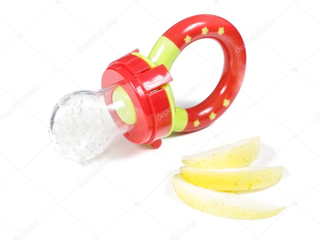 Baby feeding pacifier isolated on the white background