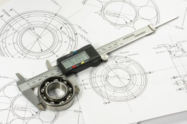 Yatak ve gövde üzerinde çizim makine mühendisliği