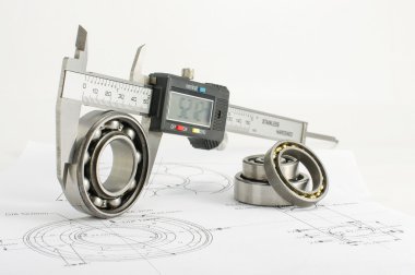 Yatak ve gövde üzerinde çizim makine mühendisliği