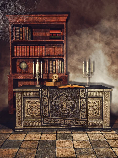 Fantasy magician's room — Stock Photo, Image