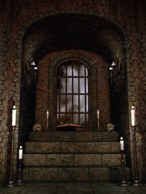 Pencere bir crypt içinde