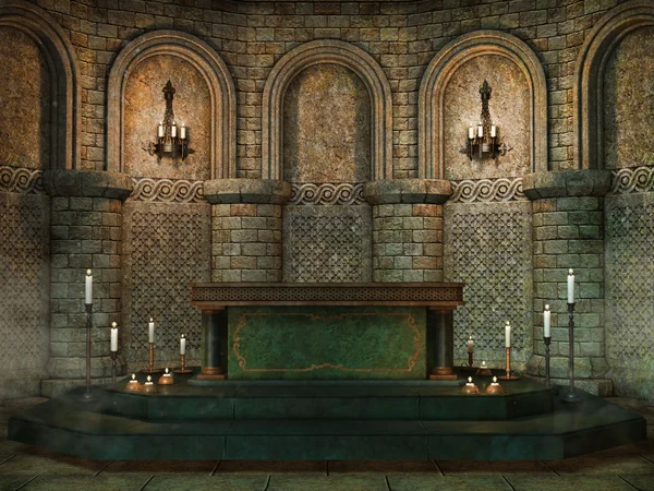 Fantasy church altar — Stock Photo, Image