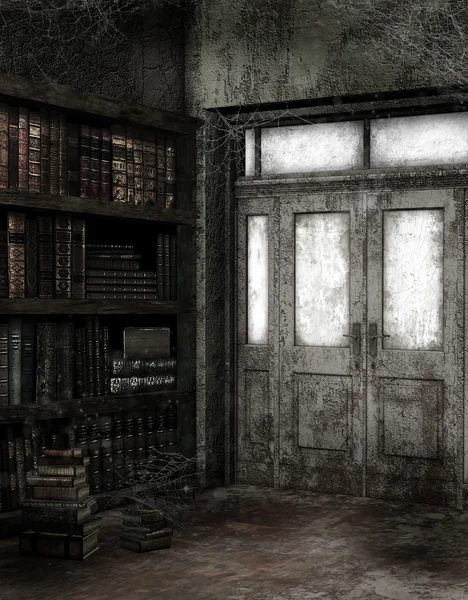 Biblioteca abandonada — Foto de Stock