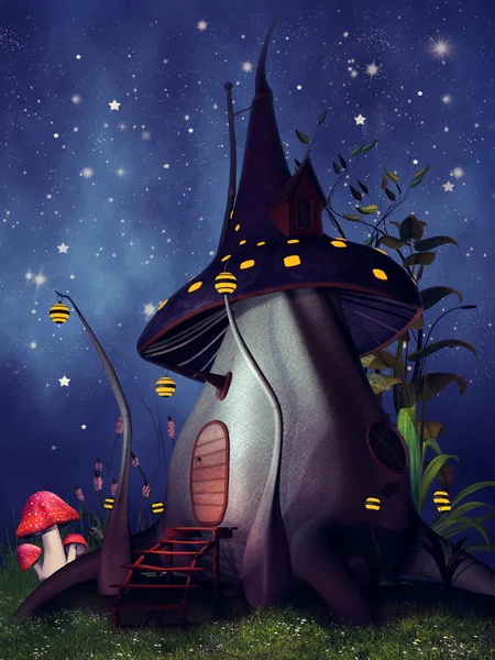 Mushroom cottage — Stock Photo, Image