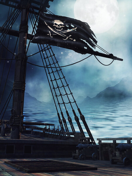 Палуба пиратского корабля
