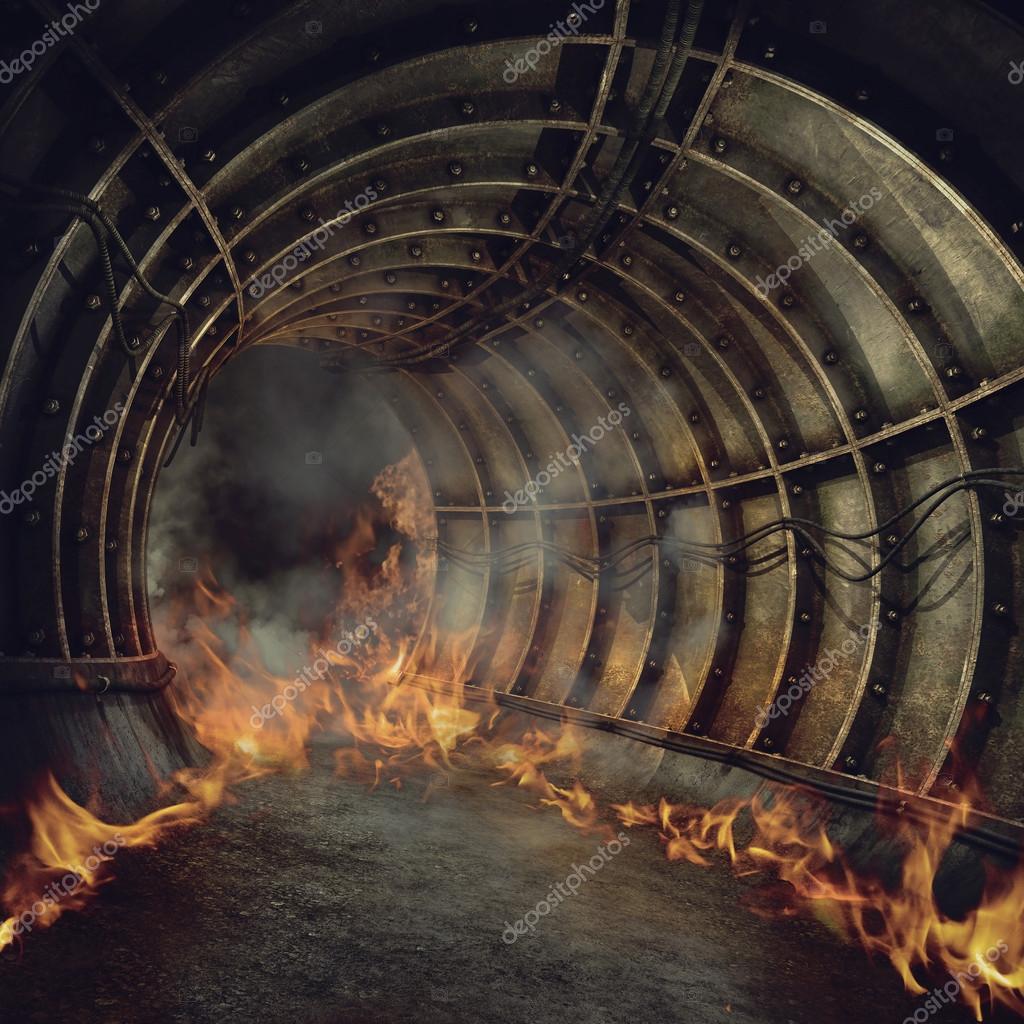 Fire in a tunnel — Stock Photo © FairytaleDesign 71751753