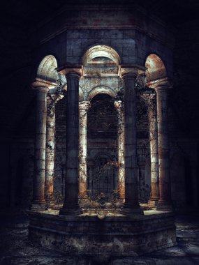 Eski karanlık kuyunun