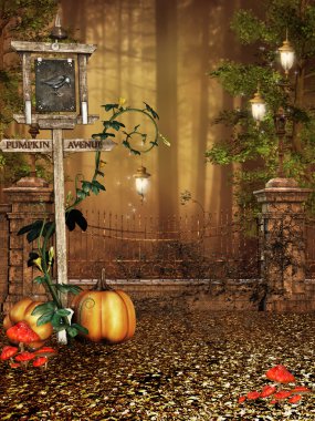 Fantezi orman kabak ile