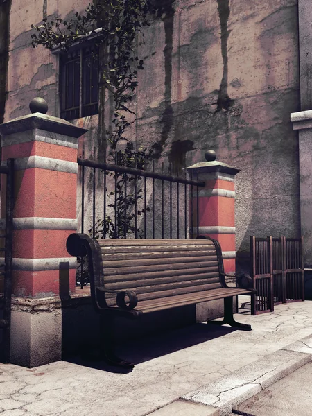 Banc dans la rue — Photo