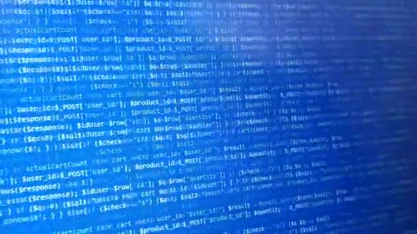 Desenvolvimento Software Por Programador Código Script Computador Abstrato Programação Tela — Vídeo de Stock