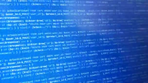 Desarrollo Software Por Programador Código Script Computadora Abstracto Pantalla Código — Vídeos de Stock