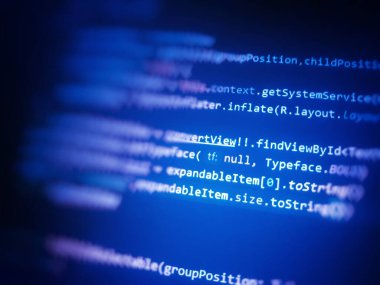 Yazılım geliştirici programlama kodu. Yazılım geliştiricisinin kod ekranı programlanıyor. 