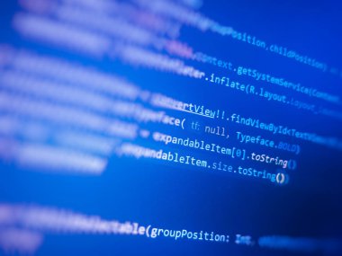 Yazılım geliştirici programlama kodu. Yazılım geliştiricisinin kod ekranı programlanıyor. 
