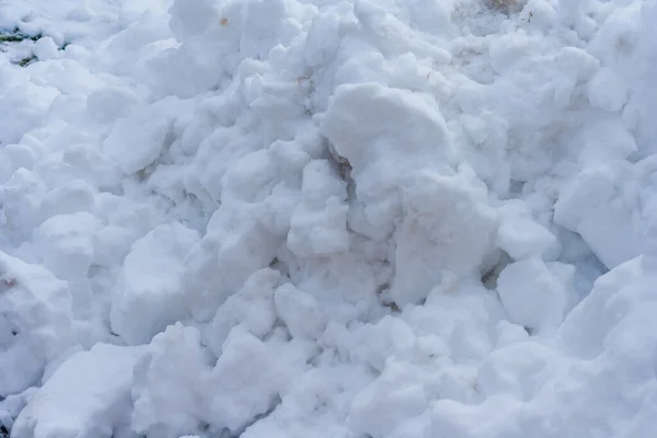 Heftiger Schneefall Wetterwarnung Jahrhundertwinter Haufen Weißer Schnee Freien — Stockfoto