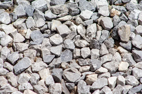 Gris Piedras Grava Para Industria Construcción Textura Grava Jardín —  Fotos de Stock