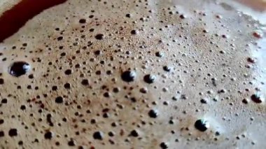 Kapalı kahve köpüğü. Taze ve sıcak kahve.. 