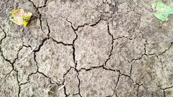 Gebarsten Grond Droogte Achtergrond Bruine Droge Grond Gebarsten Grond Textuur — Stockfoto