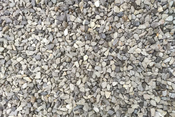 White Gravel Texture Road Stone Background Dark Gravel Pebbles Stone — Stock Photo, Image