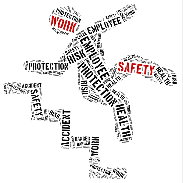 Safety at work concept. Word cloud illustration. — Stock Photo, Image