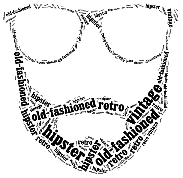 Word cloud illustration related to hipster — Stock Photo, Image