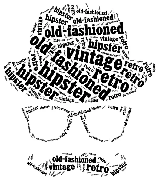 Word cloud illustration related to hipster — Stock Photo, Image