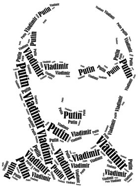 Vladimir Putin portre. Rusya devlet başkanı.