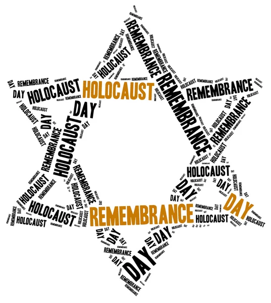 Holocaust-Gedenktag. Wort Wolke Illustration. — Stockfoto